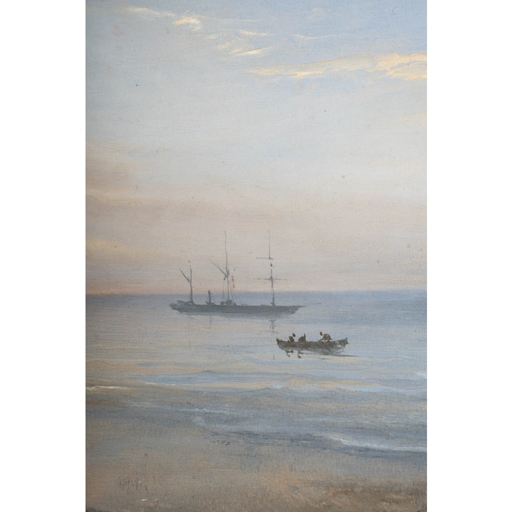 Jean Marie Auguste JUGELET ( 1805 – 1874) vue de Dieppe, 1872 8