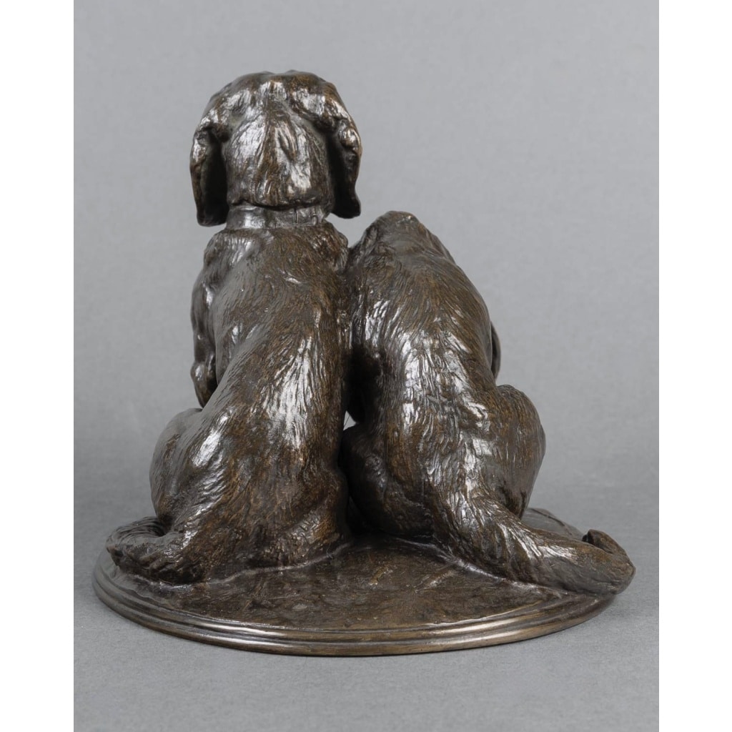 Sculpture – Groupe De Bassets , Ravageot Et Ravageode , Emmanuel Frémiet (1824 -1910) – Bronze 6