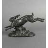 Sculpture – Le Lièvre Courant , Alfred Barye (1839-1882) – Bronze 14