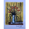 BUFFET Bernard Bouquet tulipes oranges Lithographie Couleurs Signée certificat d’authenticité 19