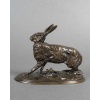Sculpture – Lièvre Au Repos , Pierre – Jules Mêne (1810-1879) – Bronze 17