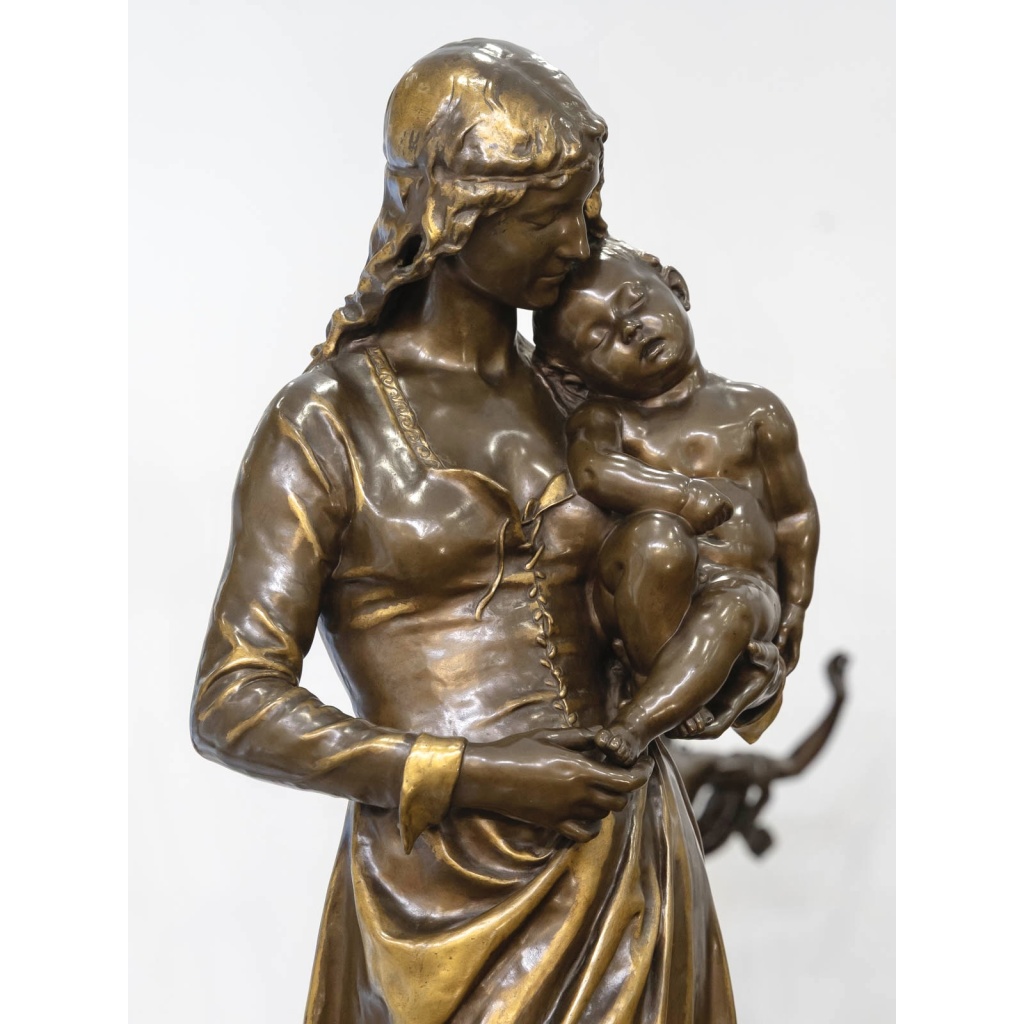 Sculpture – Clotilde de Surville , Jean Gautherin (1840-1890) – Bronze 7