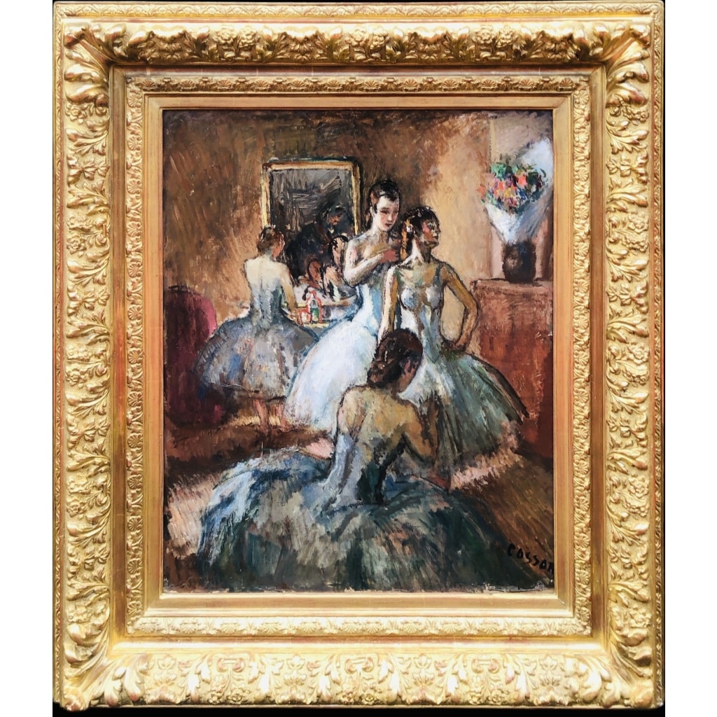 COSSON Marcel Peinture 20è Siècle l’Opéra de Paris L’habillage avant la représentation Huile Sur Toile Signée Certificat 2