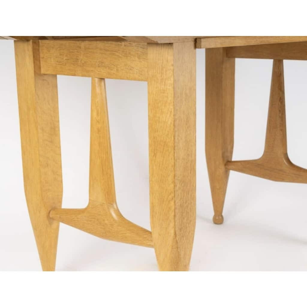 1960 Guillerme et Chambron, table à rallonges en chêne, édition Votre Maison 3 1960 Guillerme et Chambron, table à rallonges en chêne, édition Votre Maison 3