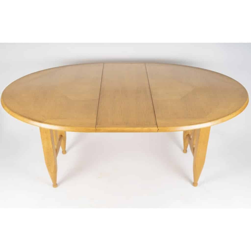 1960 Guillerme et Chambron, table à rallonges en chêne, édition Votre Maison 10 1960 Guillerme et Chambron, table à rallonges en chêne, édition Votre Maison 10