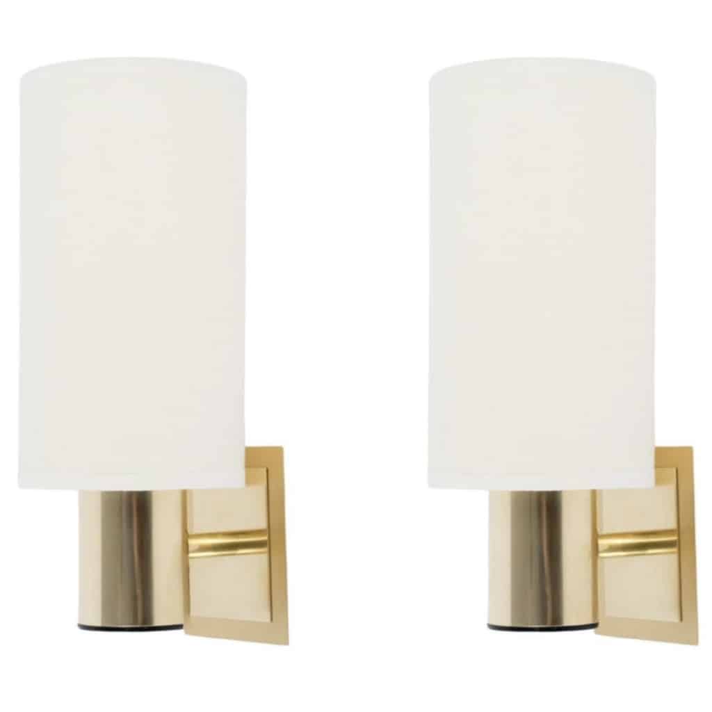 Paire d’appliques en laiton Gaetano Sciolari des années 1960 2