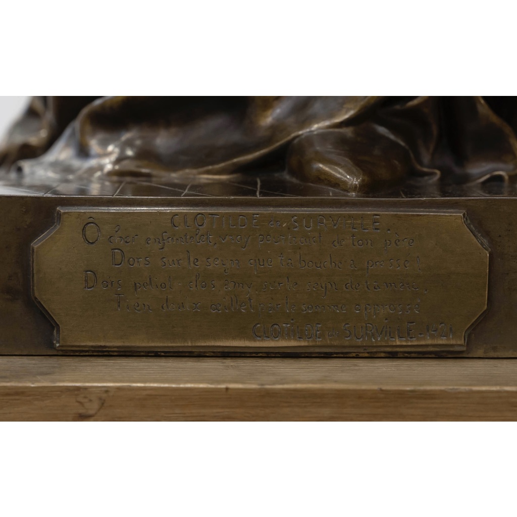 Sculpture – Clotilde de Surville , Jean Gautherin (1840-1890) – Bronze 14