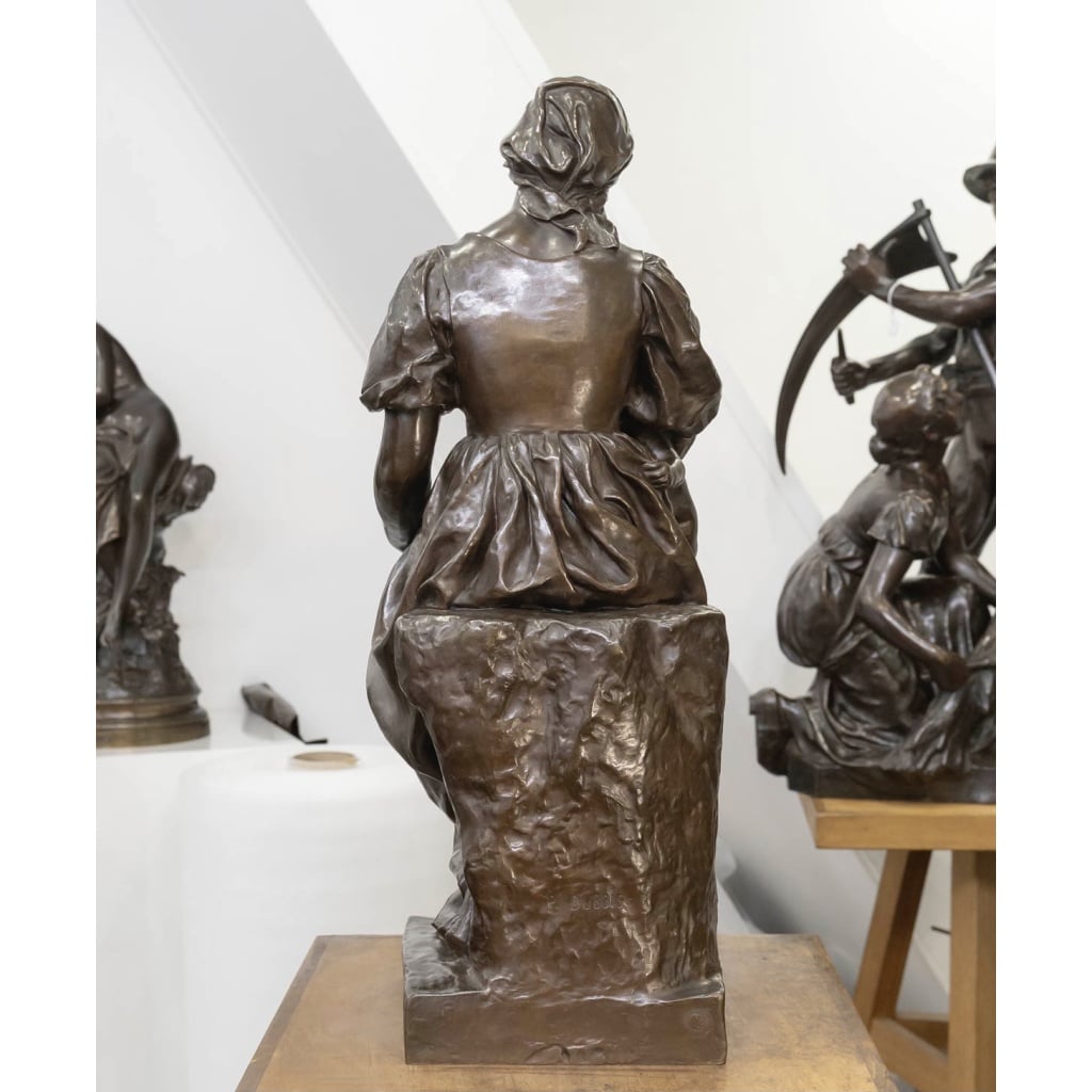 Sculpture – La Maternité , Paul Dubois (1829-1905) – Bronze 9