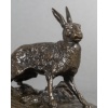 Sculpture – Lièvre Au Repos , Pierre – Jules Mêne (1810-1879) – Bronze 15