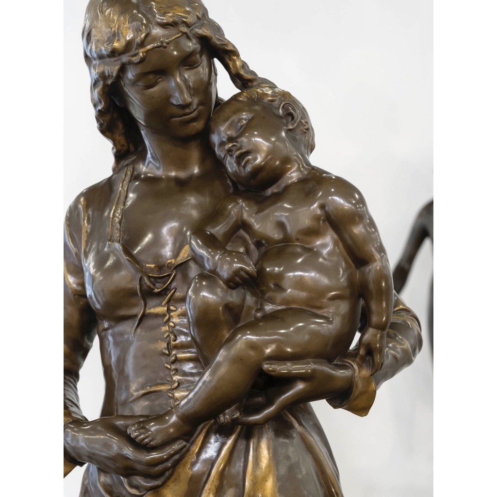 Sculpture – Clotilde de Surville , Jean Gautherin (1840-1890) – Bronze 3