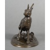 Sculpture – Lièvre Au Repos , Pierre – Jules Mêne (1810-1879) – Bronze 14