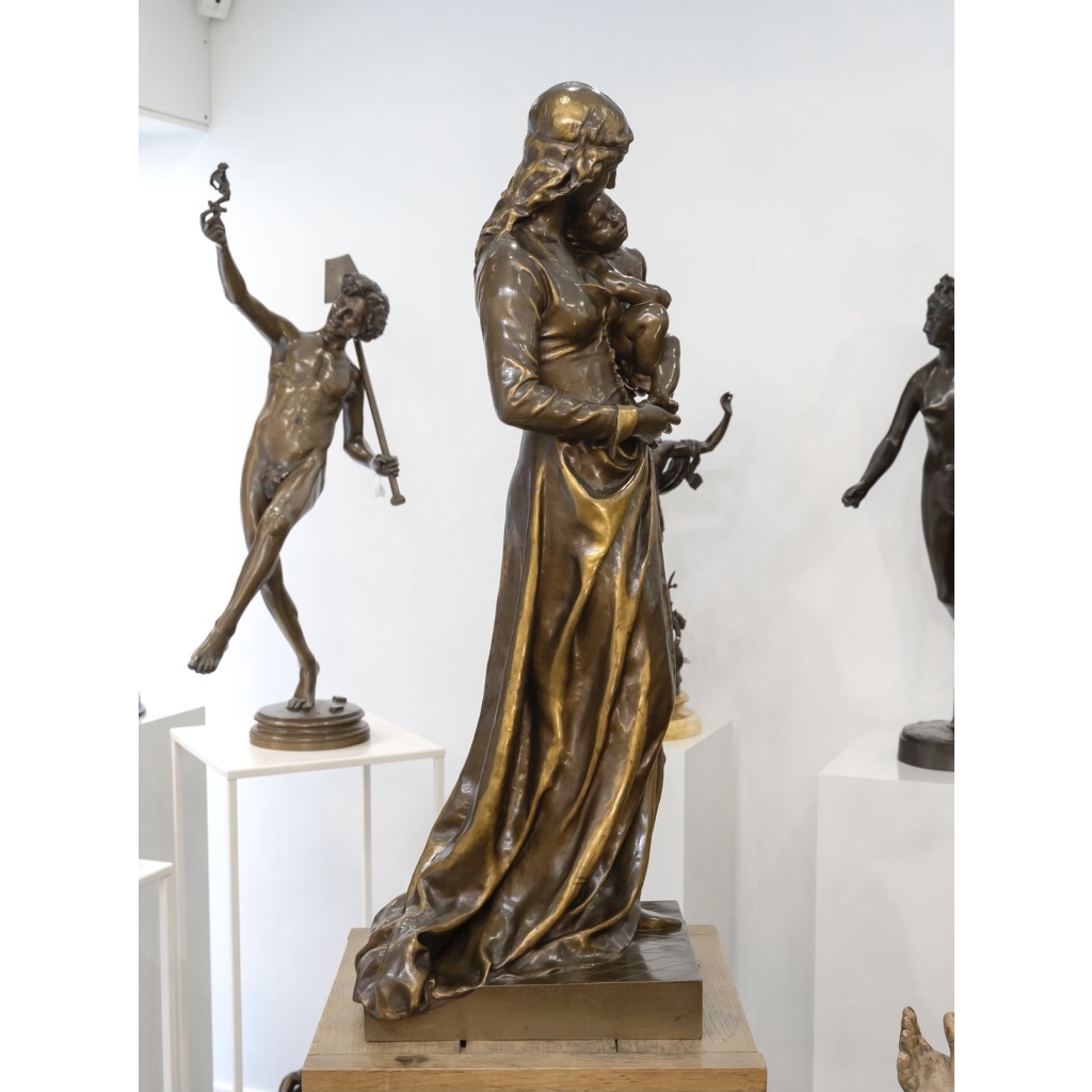 Sculpture – Clotilde de Surville , Jean Gautherin (1840-1890) – Bronze 6