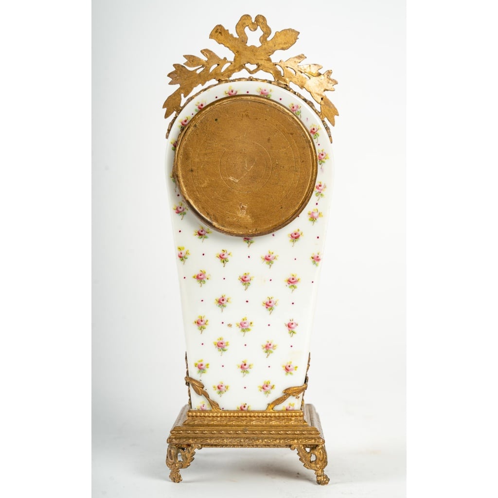 Miniature Pendule En Porcelaine XIXème Siècle 5