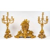 Garniture de cheminée en bronze doré, PICARD, fin XIXème siècle 21