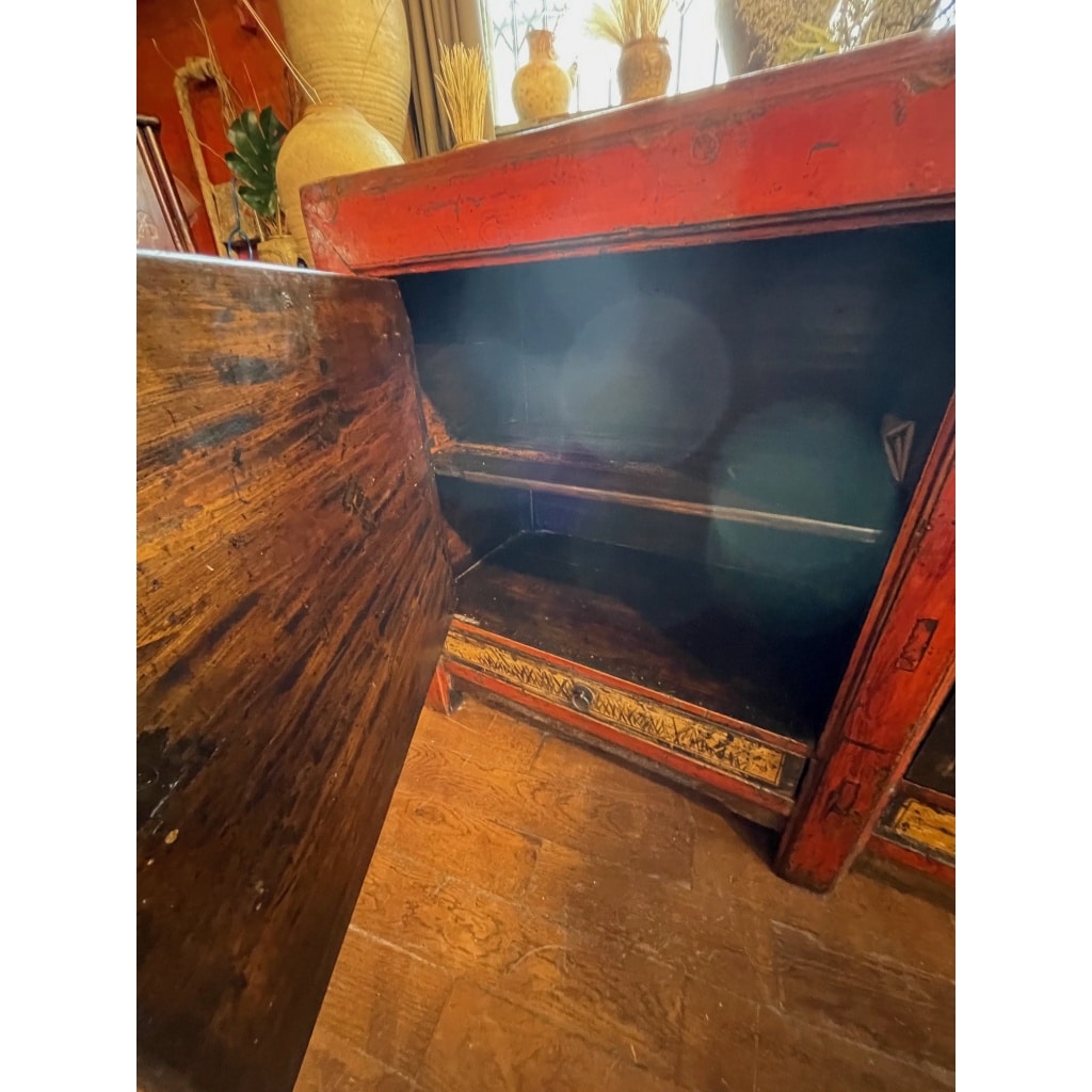 BUFFET ANCIEN CHINOIS 3 PORTES + 3 TIROIRS 10