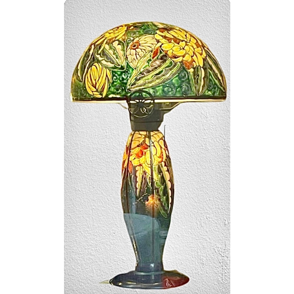 RARE ET EXCEPTIONNELLE LAMPE ÉMAILLÉE D’ ANDRÉ DELATTE 5