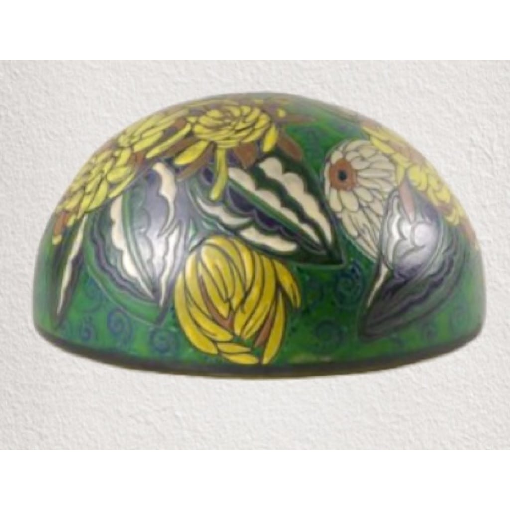 RARE ET EXCEPTIONNELLE LAMPE ÉMAILLÉE D’ ANDRÉ DELATTE 10