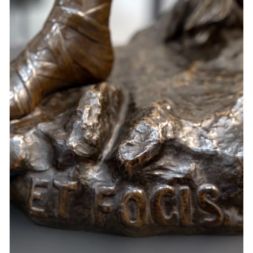 Sculpture – Pro Aris et Focis , Henri Fugère (1872-1944) – Bronze 12 Sculpture – Pro Aris et Focis , Henri Fugère (1872-1944) – Bronze 12