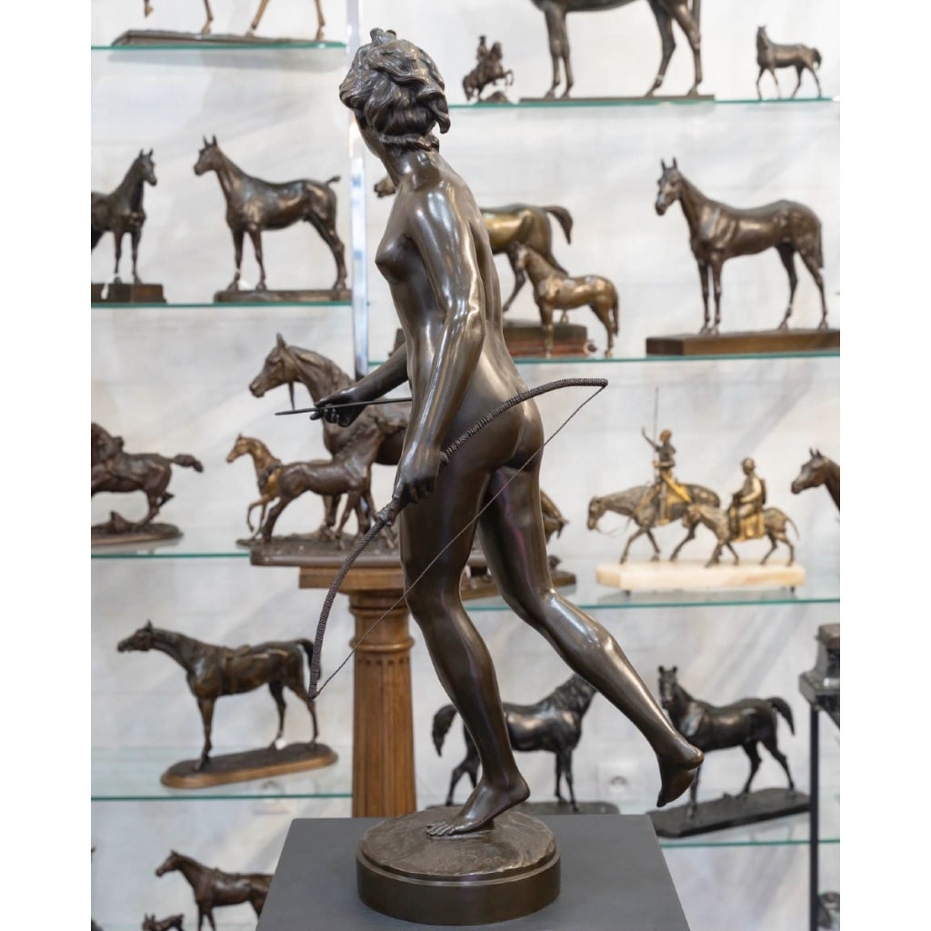 Sculpture – Diane Chasseresse , Jean – Antoine Houdon (1741-1828) – Bronze 5