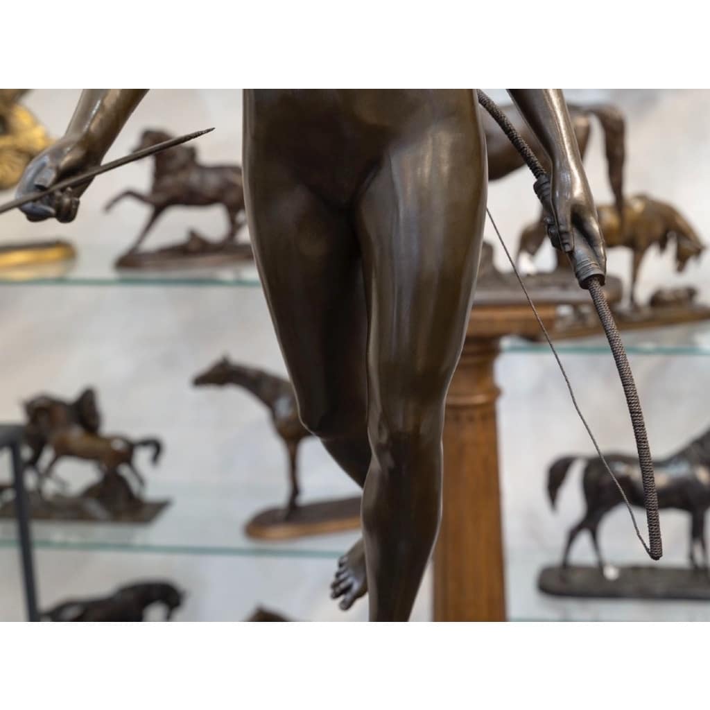 Sculpture – Diane Chasseresse , Jean – Antoine Houdon (1741-1828) – Bronze 9
