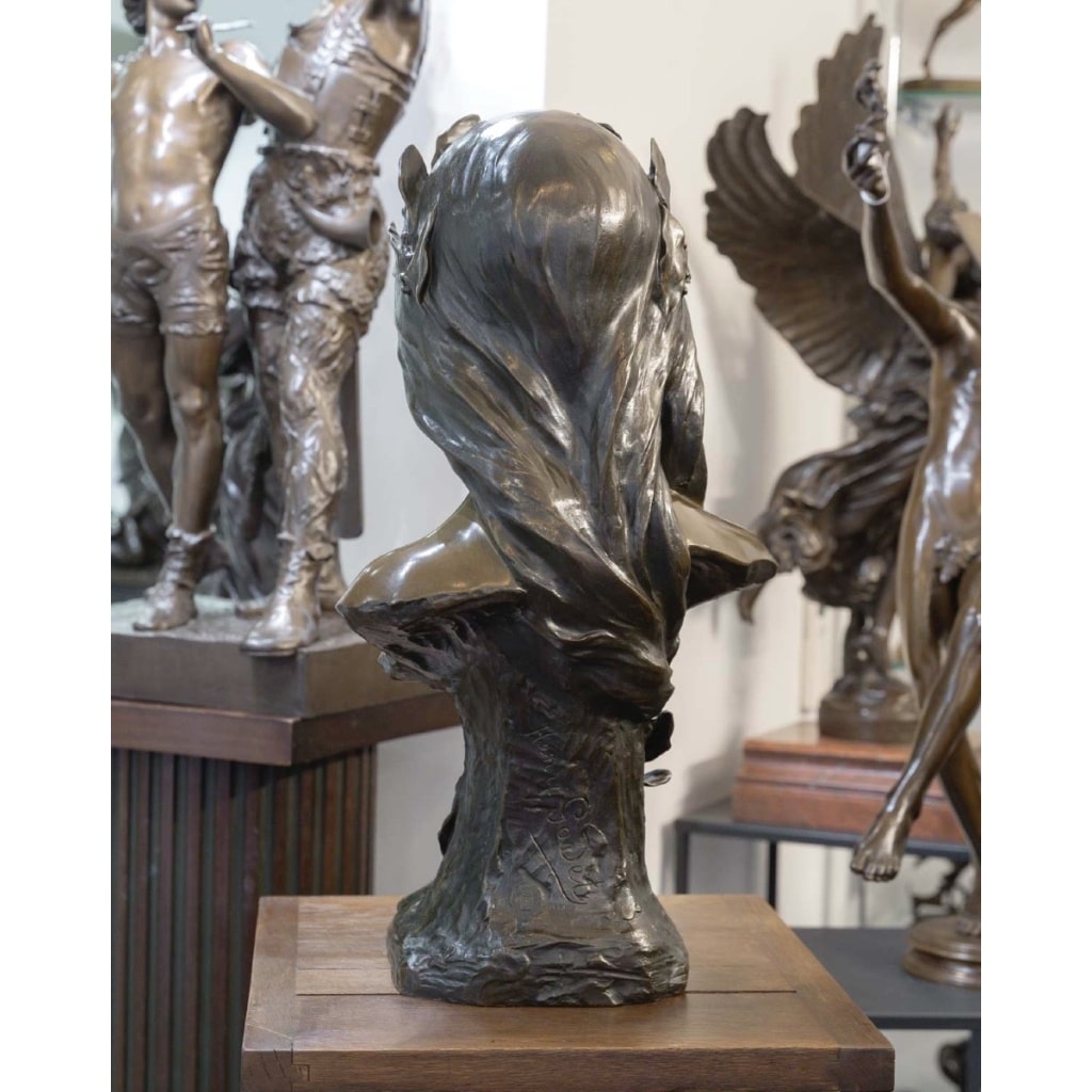 Sculpture – Poésie , Henri Godet (1863-1937) – Bronze 5 Sculpture – Poésie , Henri Godet (1863-1937) – Bronze 5