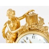 Une Pendule En Bronze Doré Et Marbre Blanc XIXème Siècle «  14