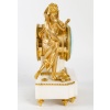 Une Pendule En Bronze Doré Et Marbre Blanc XIXème Siècle «  21