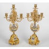Garniture De Cheminée En Bronze Doré Et émail Cloisonné Fin XIXème Siècle 23