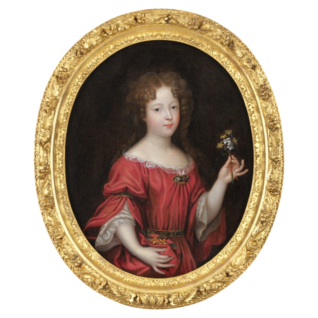 Jeune princesse aux fleurs – Entourage de Pierre Mignard 2 Jeune princesse aux fleurs – Entourage de Pierre Mignard 2