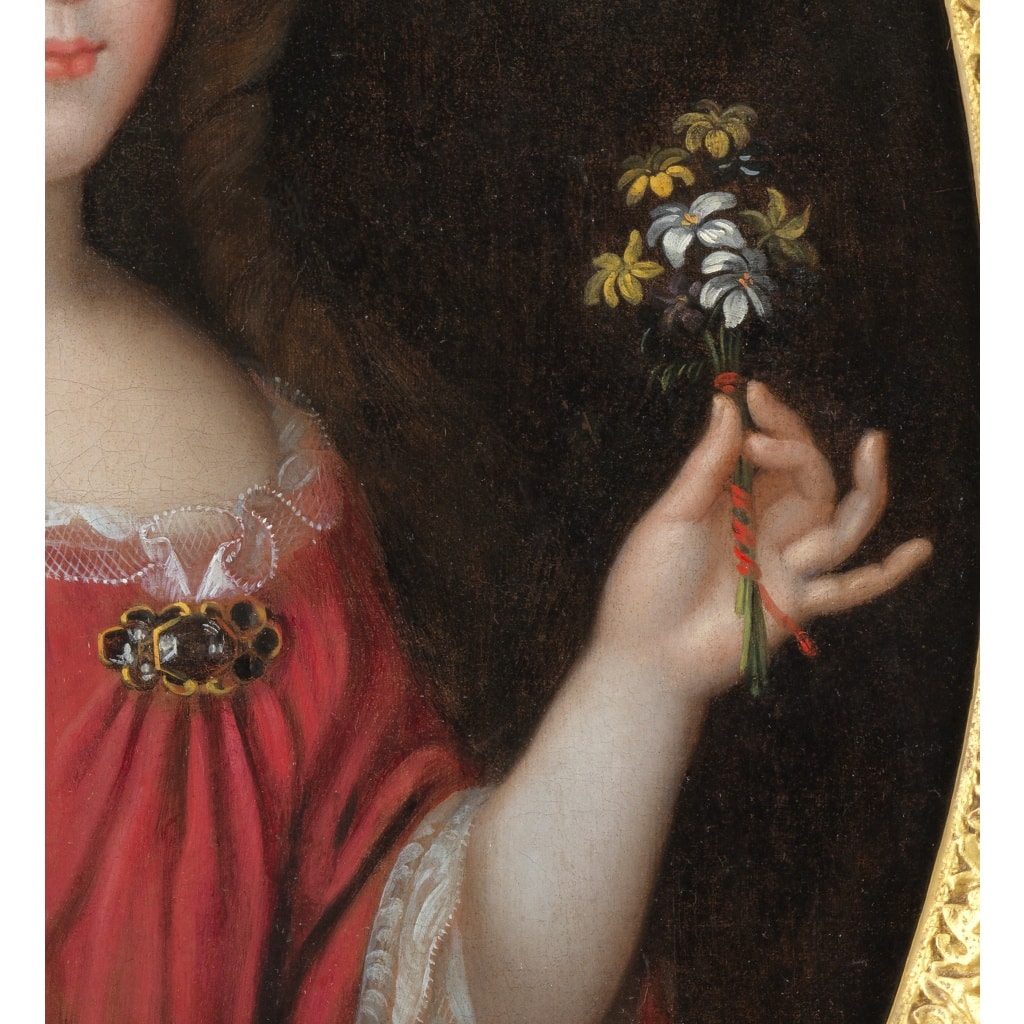 Jeune princesse aux fleurs – Entourage de Pierre Mignard 4 Jeune princesse aux fleurs – Entourage de Pierre Mignard 4