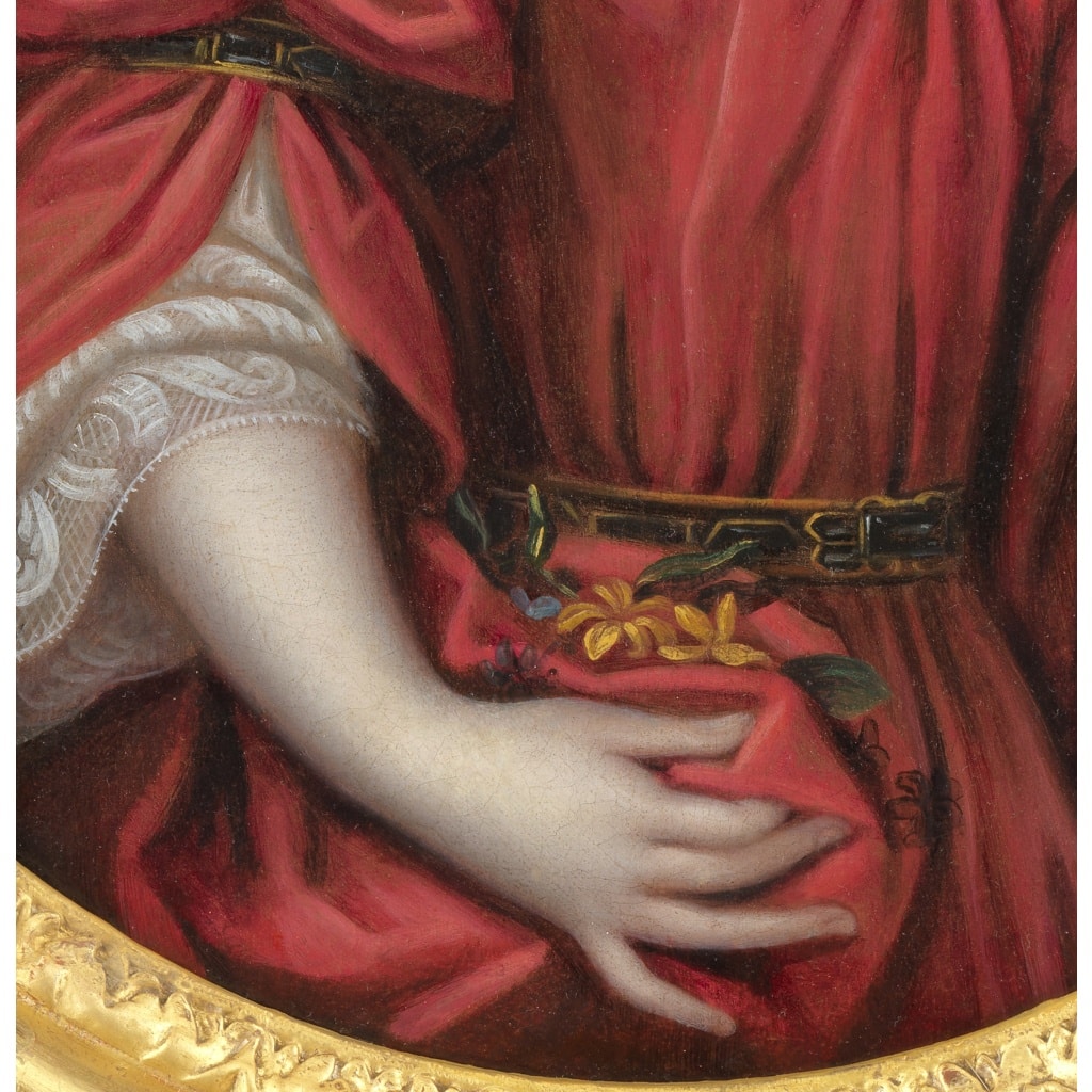 Jeune princesse aux fleurs – Entourage de Pierre Mignard 5 Jeune princesse aux fleurs – Entourage de Pierre Mignard 5