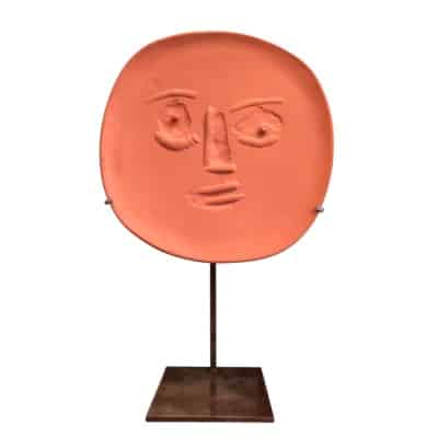 Pablo PICASSO & Ateliers Madoura Visage aux grands yeux 1960 N°444 du catalogue Alain Ramié Pablo PICASSO & Ateliers Madoura Visage aux grands yeux 1960 N°444 du catalogue Alain Ramié
