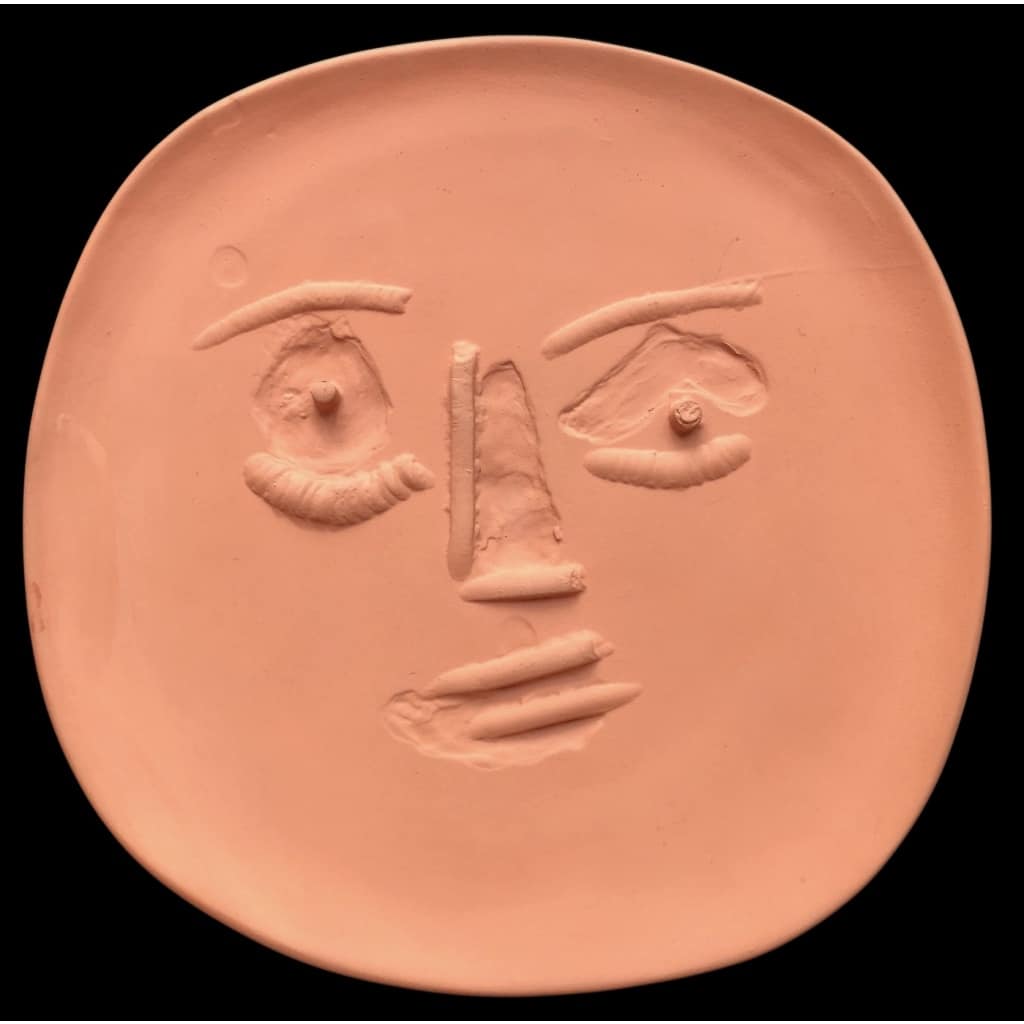 Pablo PICASSO & Ateliers Madoura Visage aux grands yeux 1960 N°444 du catalogue de l’oeuvre céramique 2
