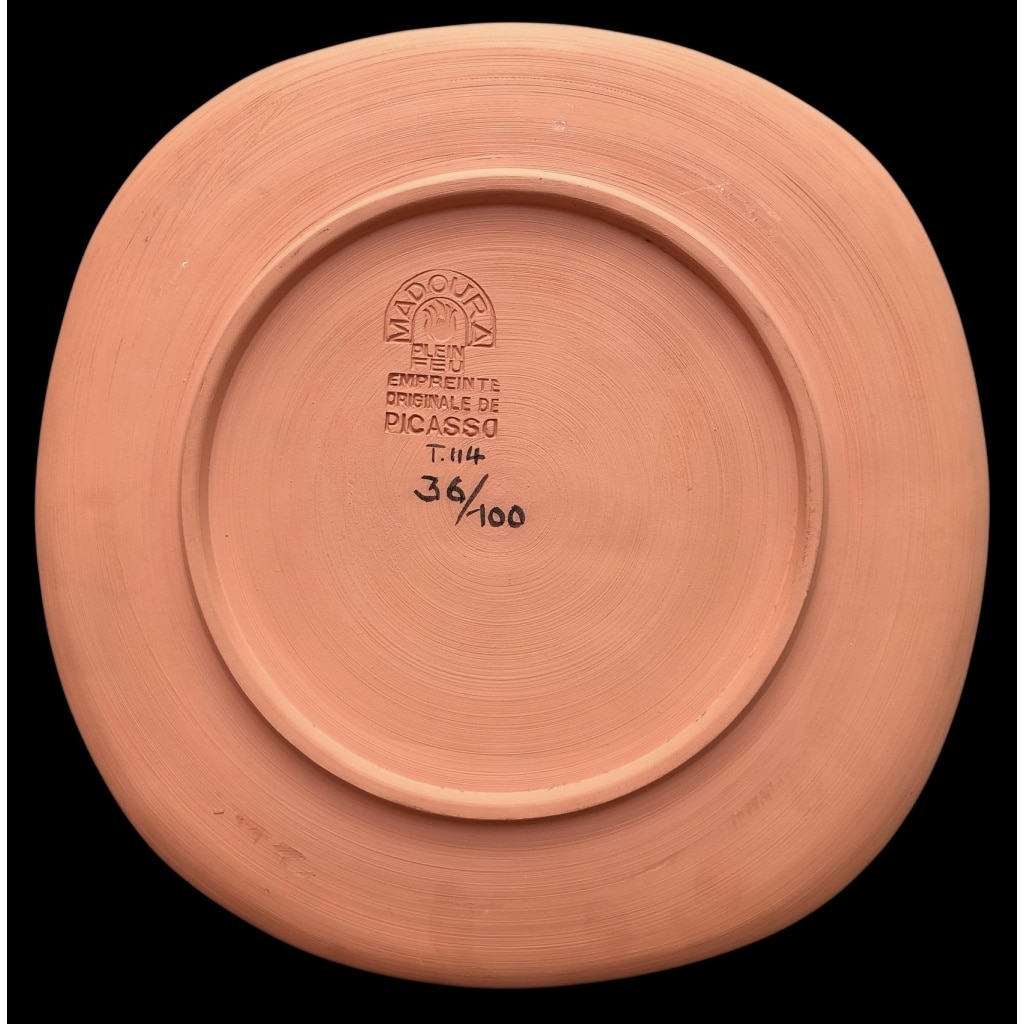 Pablo PICASSO & Ateliers Madoura Visage aux grands yeux 1960 N°444 du catalogue Alain Ramié 4 Pablo PICASSO & Ateliers Madoura Visage aux grands yeux 1960 N°444 du catalogue Alain Ramié 4