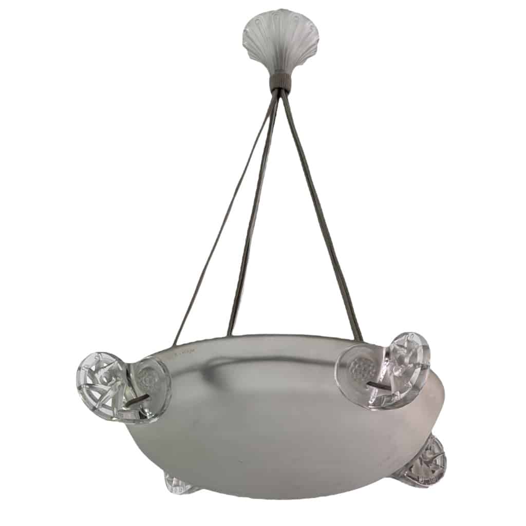 Suspension « Ronces » verre blanc de René LALIQUE 3 Suspension « Ronces » verre blanc de René LALIQUE 3