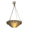 Suspension « Gaillon » verre blanc patiné sépia de René LALIQUE 12 Suspension « Gaillon » verre blanc patiné sépia de René LALIQUE 12