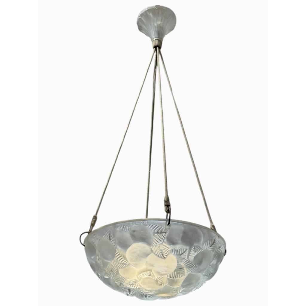 Suspension « Lausanne » verre blanc de René LALIQUE 3 Suspension « Lausanne » verre blanc de René LALIQUE 3