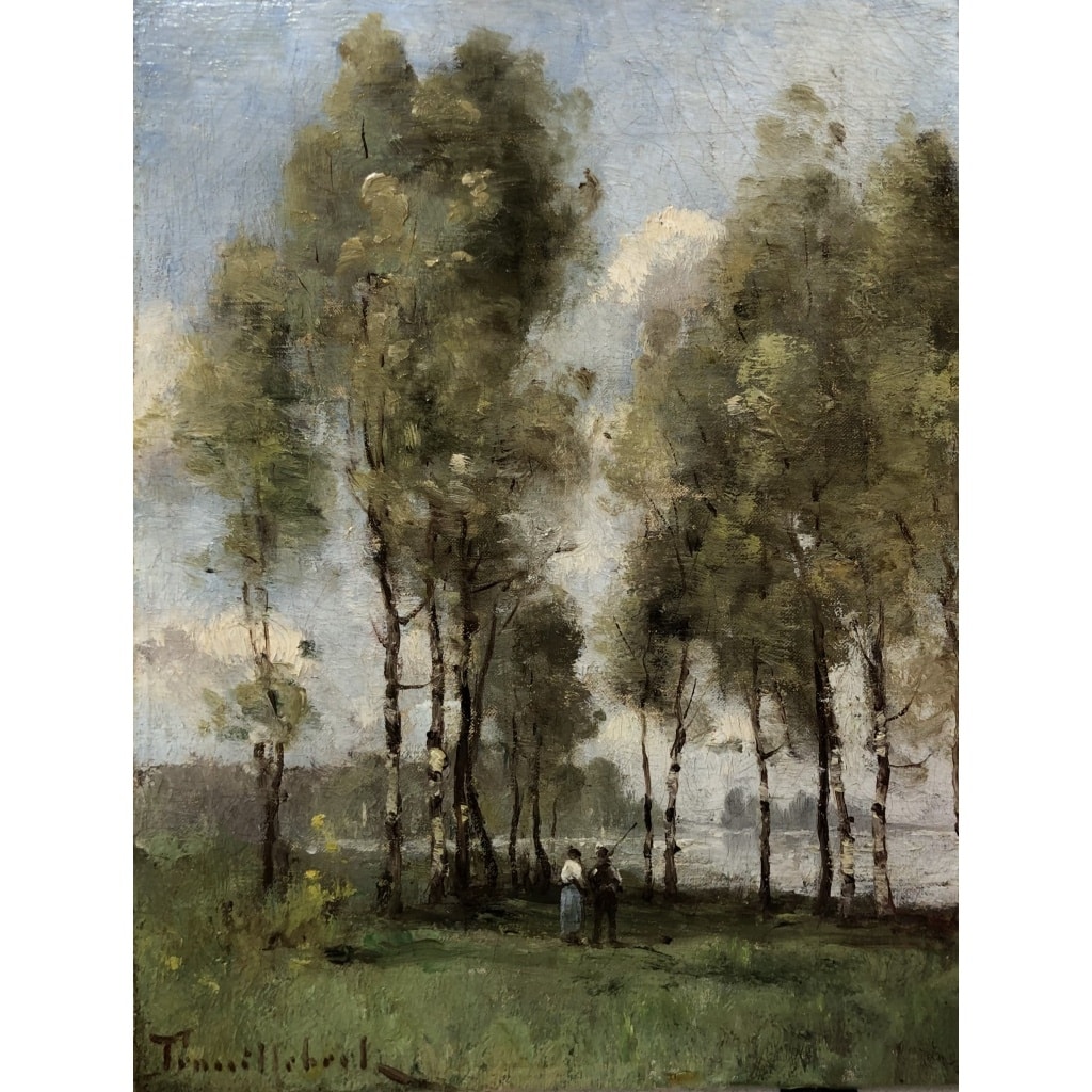 TROUILLEBERT Paul Desire Tableau 19è Ecole de Barbizon Les pêcheurs au bord de l’eau Huile sur toile Signée Certificat d’authenticité 6 TROUILLEBERT Paul Desire Tableau 19è Ecole de Barbizon Les pêcheurs au bord de l’eau Huile sur toile Signée Certificat d’authenticité 6