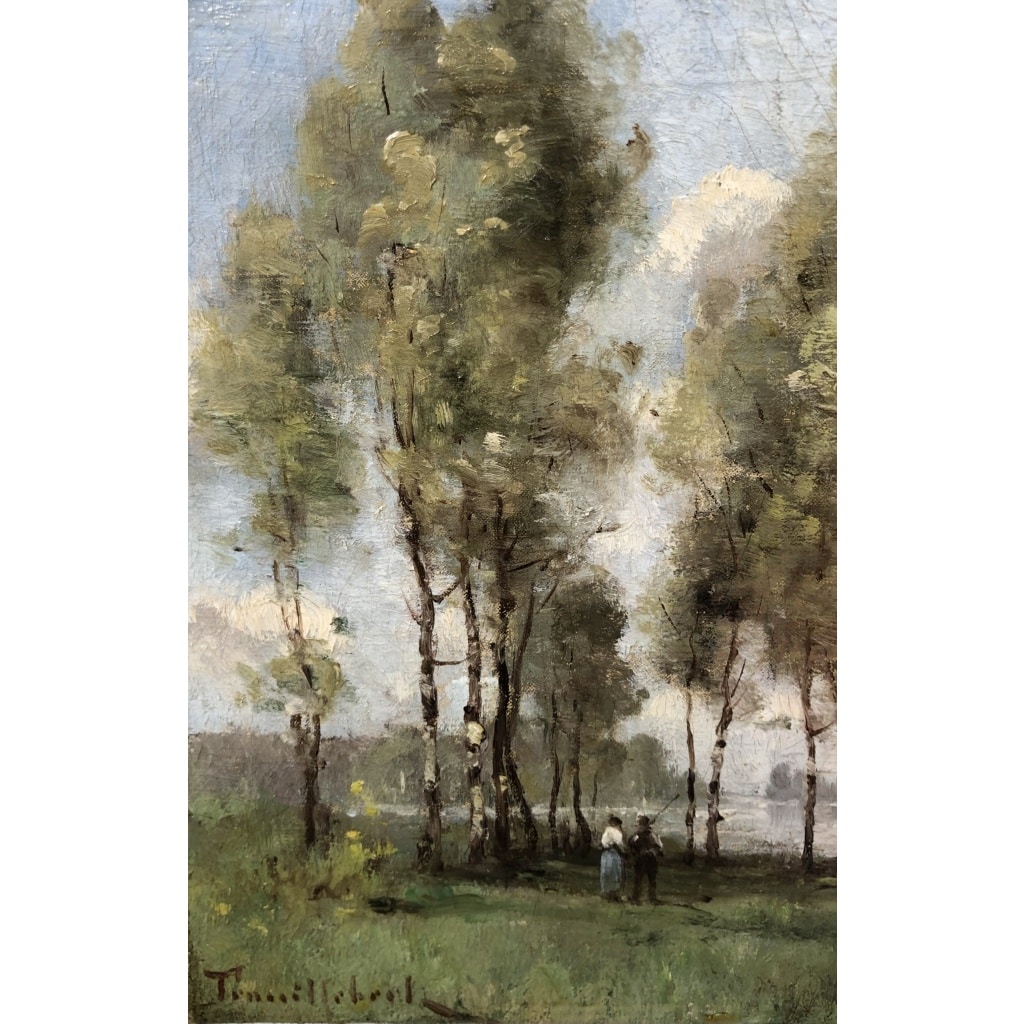 TROUILLEBERT Paul Desire Tableau 19è Ecole de Barbizon Les pêcheurs au bord de l’eau Huile sur toile Signée Certificat d’authenticité 4 TROUILLEBERT Paul Desire Tableau 19è Ecole de Barbizon Les pêcheurs au bord de l’eau Huile sur toile Signée Certificat d’authenticité 4
