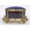 Coffret en cristal bleu gravé et bronze doré, XIXᵉ siècle 14