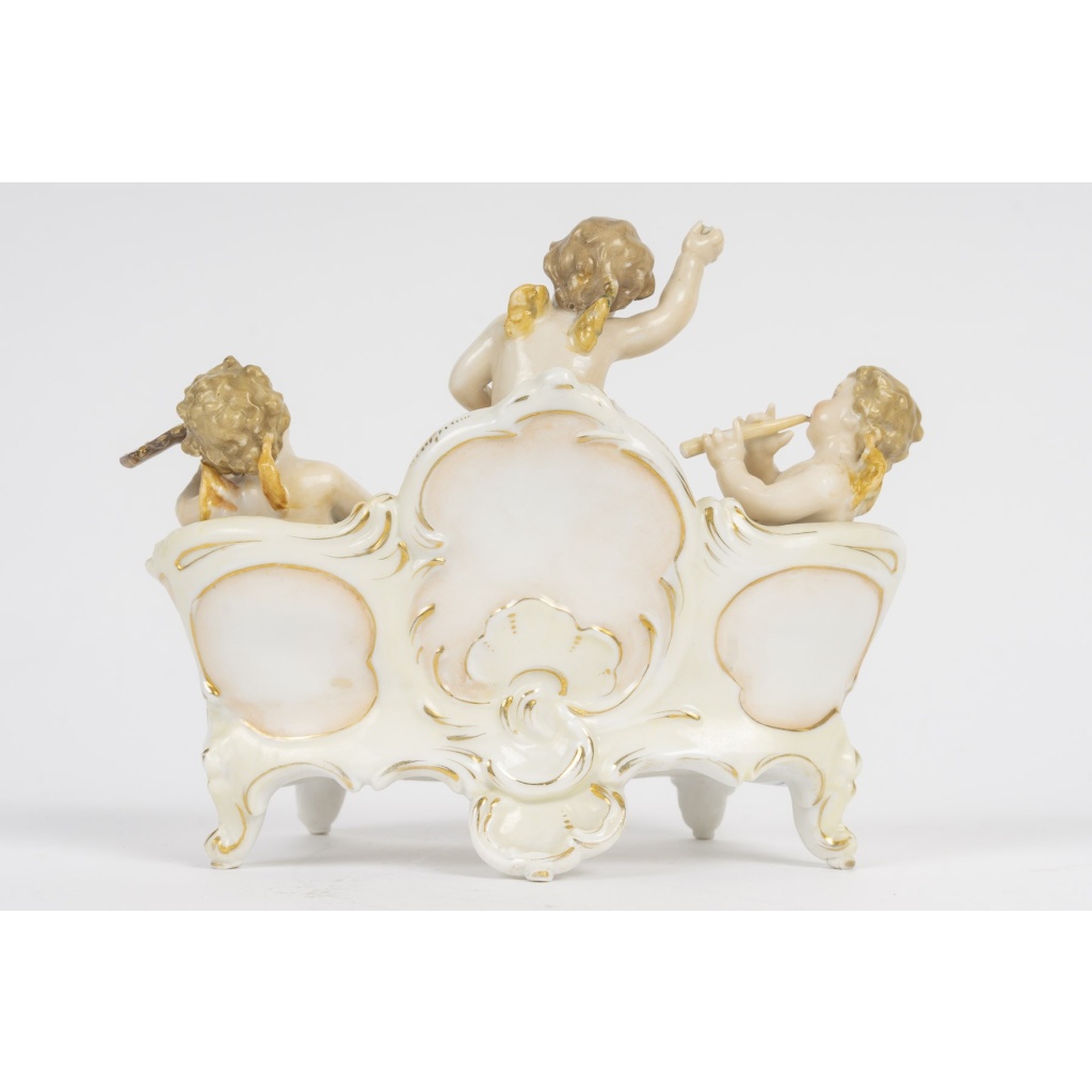 Groupe en porcelaine de Saxe, chérubins musiciens – fin XIXᵉ siècle 7
