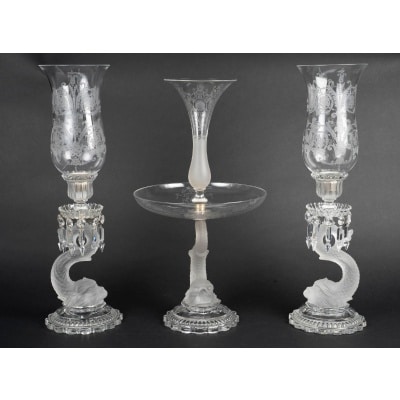 Baccarat – ensemble en cristal taillé et gravé signé Baccarat – Début XXᵉ siècle
