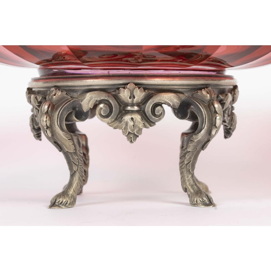 Halphen & Baccarat – Rare Ensemble en Cristal Rubis et Bronze Argenté, vers 1890/1900 8