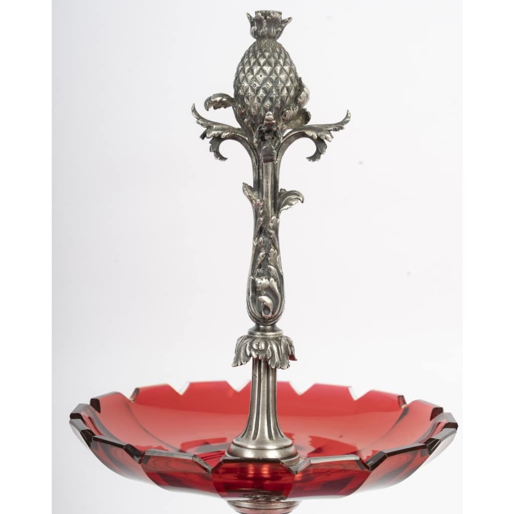 Halphen & Baccarat – Rare Ensemble en Cristal Rubis et Bronze Argenté, vers 1890/1900 3