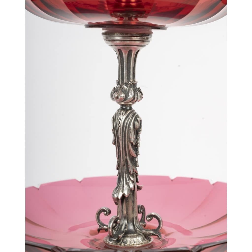 Halphen & Baccarat – Rare Ensemble en Cristal Rubis et Bronze Argenté, vers 1890/1900 11