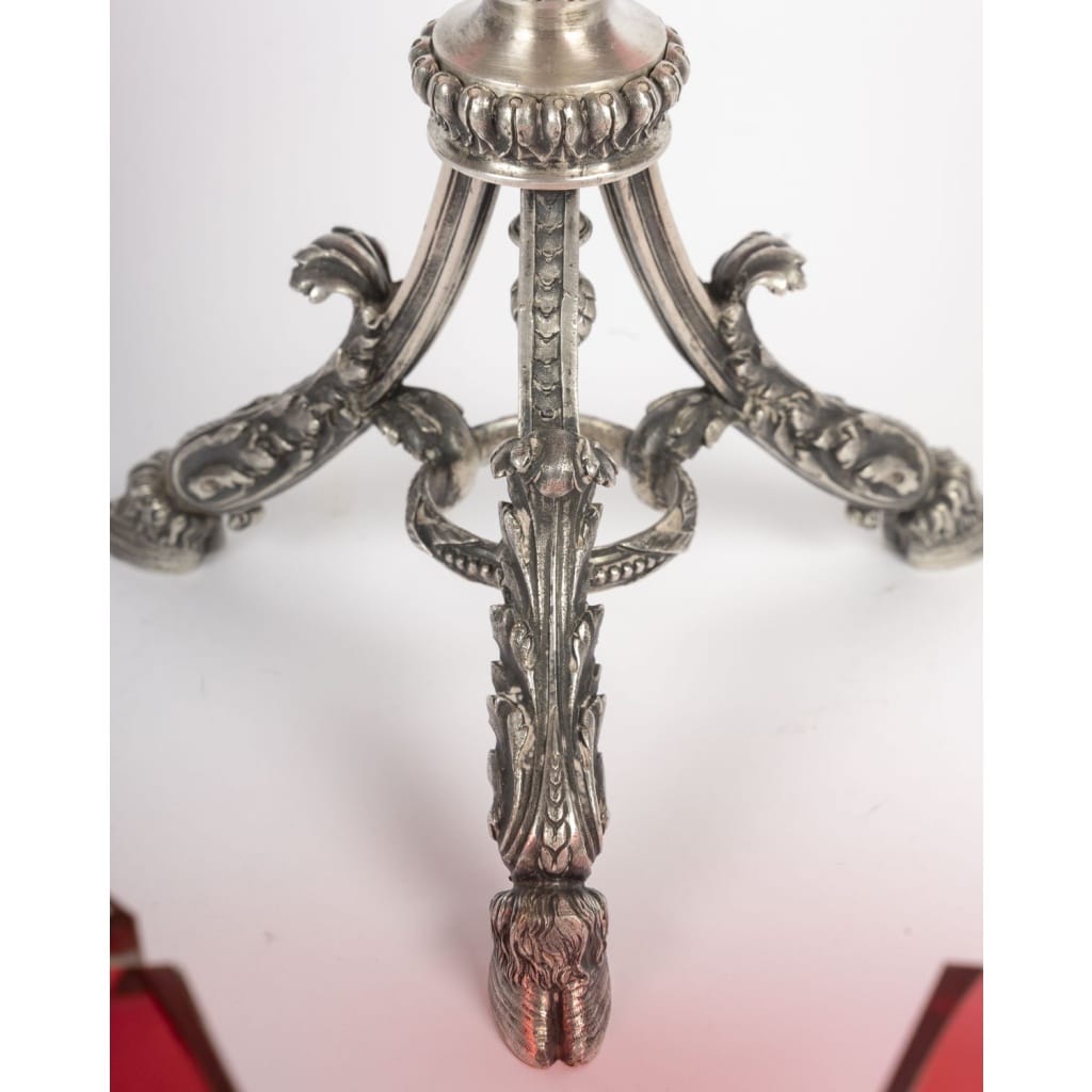 Halphen & Baccarat – Rare Ensemble en Cristal Rubis et Bronze Argenté, vers 1890/1900 12