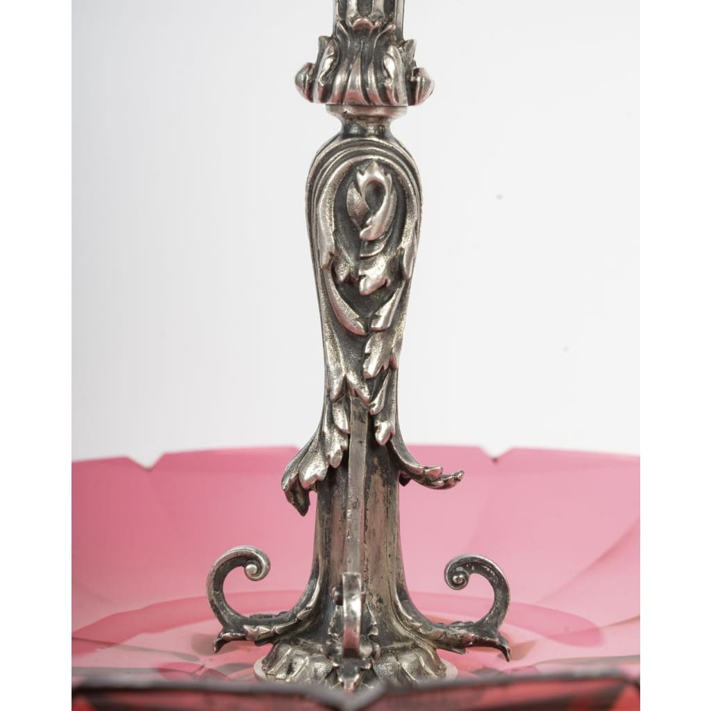 Halphen & Baccarat – Rare Ensemble en Cristal Rubis et Bronze Argenté, vers 1890/1900 13