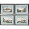 Suite De 4 Estampes Aquarellées De Venise D’après Marieschi 12