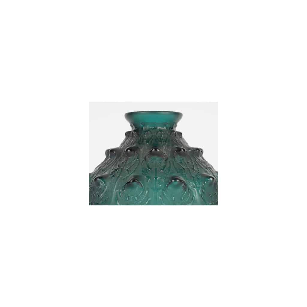 René Lalique 1912 Vase Fougères teinté vert 5