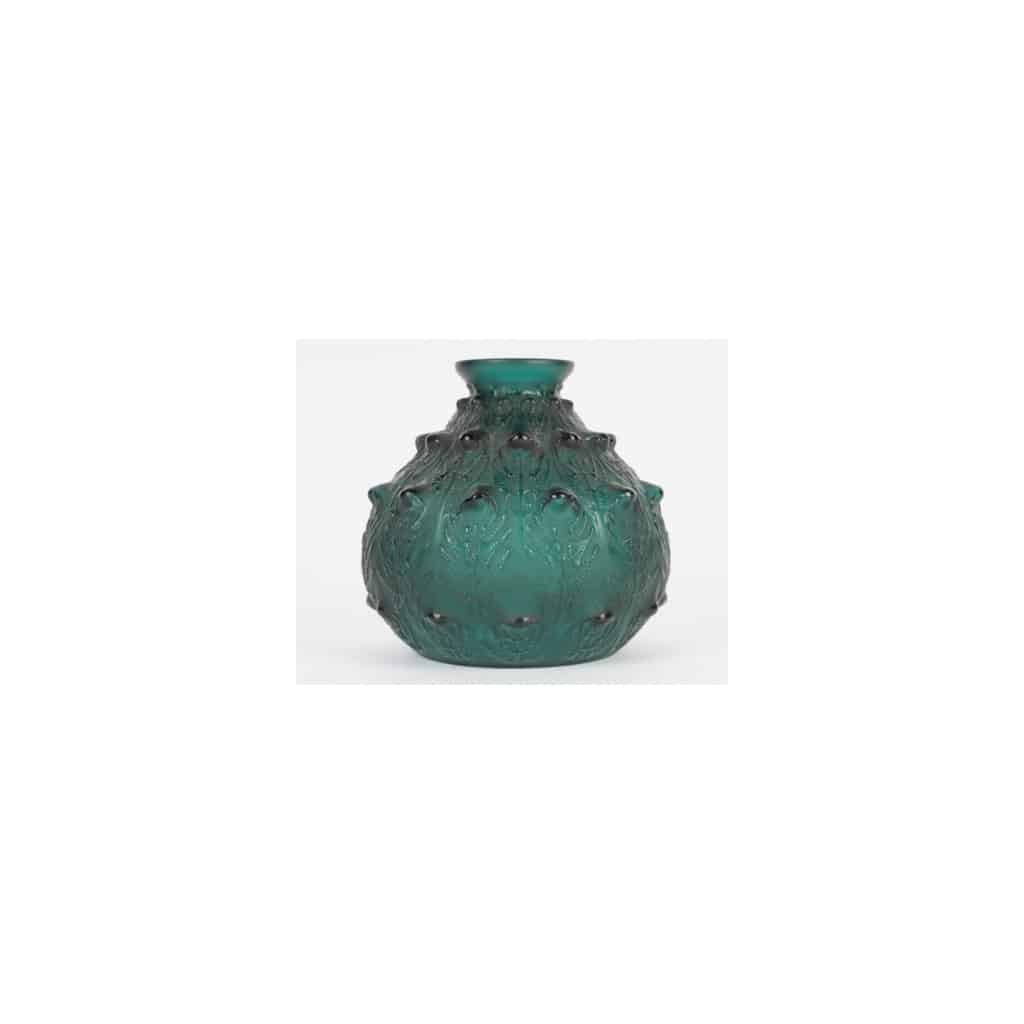 René Lalique 1912 Vase Fougères teinté vert 6